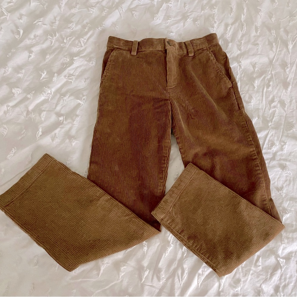 Brooks Brothers Youth wide rib tan corduroy pants, Size 10